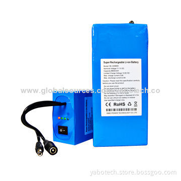 Shenzhen manufacturer customized 12V lithium ion rechargeable battery for CCTV camera/LED strip